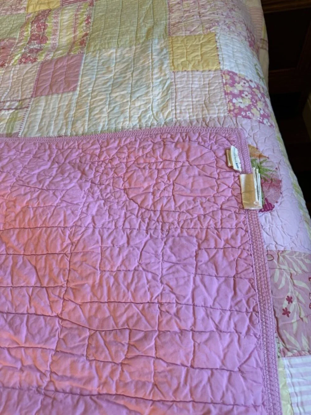 Pottery Barn Kids Pink Twin Size Quilt Surfside Beach Club pattern HTF